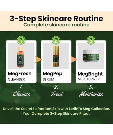 Meg Collection Skincare Set | MegFresh Cleanser MegPep Serum MegBright Moisturizer & Free Gua Sha Tool | International Shipping Available - Buy Online on GoSupps.com
