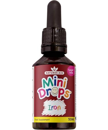 Natures Aid Mini Drops Iron Supplement - 1.69 fl oz - Buy Online on GoSupps.com