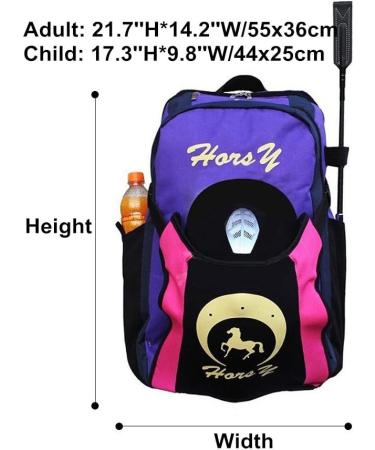 UNISTRENGH Professional Purple Horse Riding Boot & Helmet Backpack for Child - Buy Online on GoSupps.com