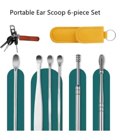 Pleteffect Ear Cleaner 6 Pcs EarWax Cleaner Tool Set Professional Ear Cleaning Master Earwax Cleaner Tool Set Spring Earwax Tool Set(Black) - Buy Online on GoSupps.com