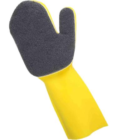 Kitchen Gloves Cleaning Sponge Gloves Dish Wash Gloves High Friction Dish Gloves Sponge Palm Pads Black - Buy Online on GoSupps.com