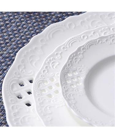 Dinnerware Dishes Plates Hollow Out Dessert Plate White Disc Home Kitchen Restaurant Coffee Shop Flat Plate Ceramic Fruit Plate Round Dinner Plate Dinner Restaurant Family Party Plates (Size : M) Medium - Buy Online on GoSupps.com