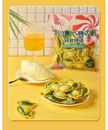 Durian Flavored Toffee Soft Candy Childhood Tastes Toffee Chinese Specialties Durian Flavored Fruit Candy New Year Candy Wedding Candy Small Gifts Snacks (14.1oz/400g(About 64 Toffee)) - Buy Online on GoSupps.com