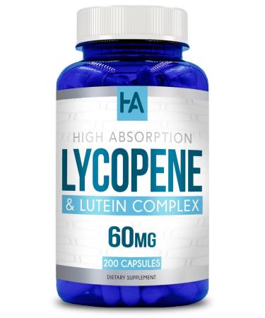 Healing Awakening Lycopene & Lutein Complex 60mg per Caps 200 Veggie Capsules