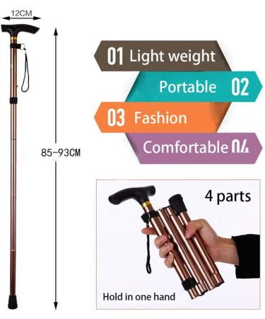 WolFum Adult Crutches Adjustable Crutches (84-93Cm) Five-Speed Adjustable Height Aluminum Alloy Material Solid and Durable Black Crutches Hello Brown - Buy Online on GoSupps.com