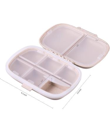 1Pack Daily Pill Organizer Box - Portable Travel Case & Compact Pill Holder for Medications - Stay Organized On-The-Go (Beige - Buy Online on GoSupps.com