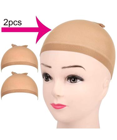 2 Pack Nude Stretchy Nylon Wig Caps for Women - Perfect for Lace Front Wigs - Buy Online on GoSupps.com