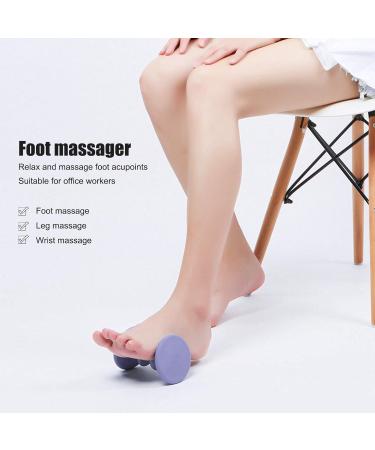 Portable Foot Massage Roller | Accupressure Reflexology for Deep Muscle Recovery - Purple - Buy Online on GoSupps.com
