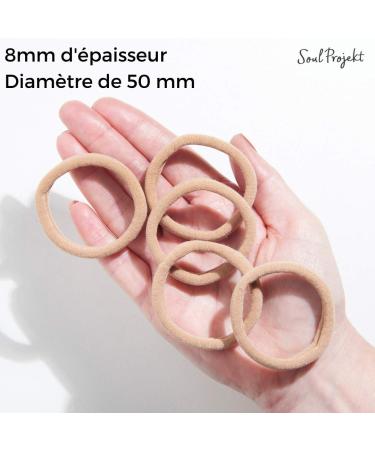 Soul Project 50-Piece Blonde Hair Ties - No Metal Elastic Bands for All Hair Types | Perfect for Ponytails & Buns | Ideal for School Work Gym - Dark Blonde Hair Accessories - Buy Online on GoSupps.com