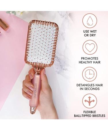 Paddle Brush for Detangling & Styling - Professional Large Hairbrush for All Hair Types - Rose Gold Black by Lily England - Buy Online on GoSupps.com