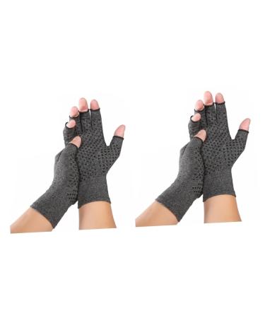 Gatuida 2 Pairs Fingerless Gloves Therapeutic Gloves Hand Gloves Training Gloves Wrist Support Gloves Hand Support Gloves Compression Gloves Thumb Gloves Open Finger Gloves Care