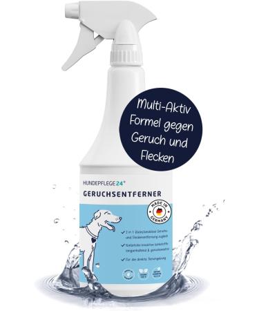 Dog Care24 Stain & Smell Remover Spray 1L | Powerful Odor Neutralizer for Pet Urine Feces Vomit & Sweat - Natural Cleaner for Dogs & Cats - Buy Online on GoSupps.com