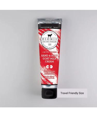 Dionis Goat Milk Skincare Peppermint Twist Scented Lotion (8.5 oz) and Hand & Body Cream (3.3 oz) Bundle - Buy Online on GoSupps.com