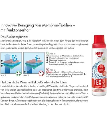 Hey Sport Tex-Wash 3 Series 750 ml | Optimal Care for Outdoor Gear | International Shipping Available - Buy Online on GoSupps.com