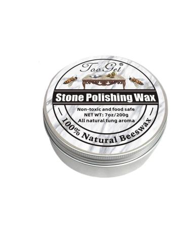 Tooget stone seasoning beeswax furniture polish or restoration care beeswax suit for marble furniture ceramic tiles stone floor stone walls stone polishing protection - 200g of stone polish