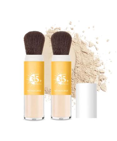 Clawrex Mineral Sunscreen Setting Powder SPF 35 sun protection scalp sun protection powder with brush oil control water resistant light and breathable mineral sun protection 2