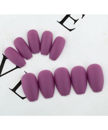 240pc Short Coffin Matte False Nails Set with Case - Trendy Mixed Colored Acrylic Fake Nail Tips for Kids/Women/Girls - Buy Online on GoSupps.com
