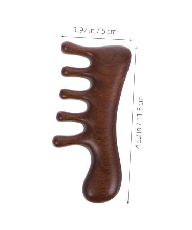 Collbath Sandalwood Ridge Broad Comb - Best Curly Hair Pickup & Scalp Massage Comb for Men | Natural Wood Hair Care - Buy Online on GoSupps.com