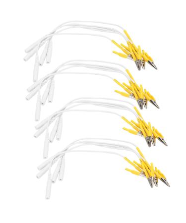 20 pieces of supply wires electronic therapy instrument line acupuncture instrument solid wire clip yellow direction cable for massage devices