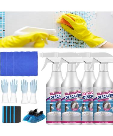 Jue Fish Bathroom Descaler Acssart Bathroom Descaler Jue-Fish Bathroom Descaler Acsart Bathroom Descaler Asscart Cleaner Jue Fish Bathroom Descaler Spray Descaler Bathroom Cleaner(4PC)