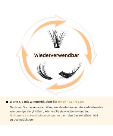 QueWel Cluster Lashes - 240 Pieces of 0.07D Curl DIY Eyelash Extensions (8-14mm Mix) for Natural Look - Single Cluster Eyelashes - Buy Online on GoSupps.com