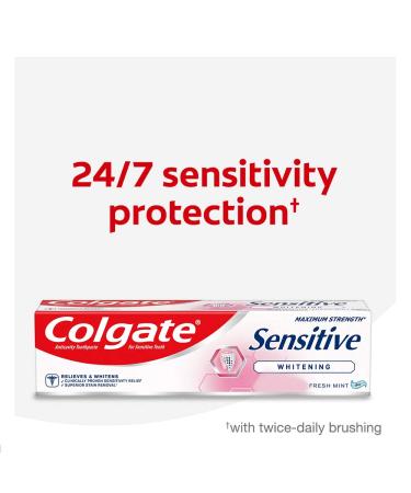 Colgate Sensitive Maximum Strength Whitening Toothpaste Mint 6oz - Pack of 6 - Buy Online on GoSupps.com