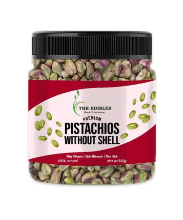 THE EDIBLES Pistachios Shell Unsalted - 500g | Pistachios Dry Fruits_Packing May Vary