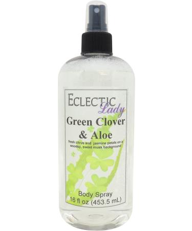 Green Clover And Aloe Body Spray 16 ounces Body Mist for Women with Clean Light & Gentle Fragrance Long Lasting Perfume with Comforting Scent for Men & Women Cologne with Soft Subtle Aroma For 16 Fluid Ounces
