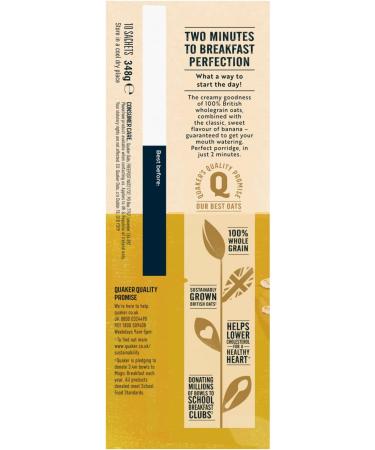 Quaker Oats So Simple Banana 10 x 348 g - Buy Online on GoSupps.com