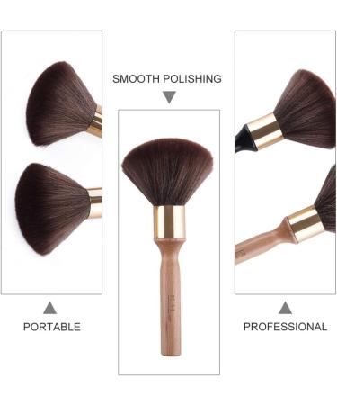 1pc Cleaning Brush Face Powder Badger Brush Accessories Hair Cutting Brush Short Beard Brush Badger Shaving Brush Hair Sweep Brush Men Suits Neck Nylon Brush Solid Wood Man - Buy Online on GoSupps.com