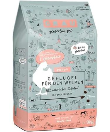 GRAU The Original Dog/Puppy Food, Poultry, Pack of 1 (1 x 3 kg), Gluten Free, For Puppies