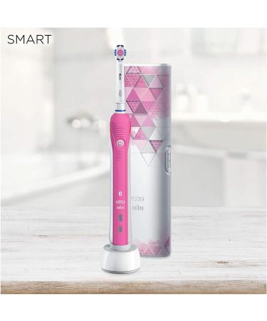 Oral-B Smart 4 Electric Toothbrush Heads - Cross Action 3 Modes Bluetooth Pink/White | International Shipping Available - Buy Online on GoSupps.com