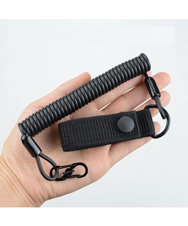 Paracord Tactical Lanyard & Keychain - Elastic Safety Rope with Carabiners for Camping Fishing Hiking & Mountaineering - Buy Online on GoSupps.com