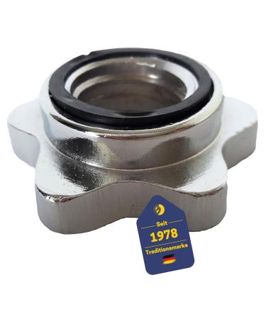 Best Sporting star closure for dumbbells I 1 piece 2 pieces or 4 pieces I professional star closures for dumbbell bars with 30/31 mm i light attachment i chrome - Buy Online on GoSupps.com