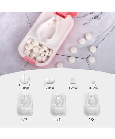 Minicoco Pill Cutter and Crusher - V-Shaped Cutters for Small or Large Pills - Pink - Buy Online on GoSupps.com