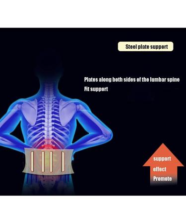 Samnuerly Breaking Waist Support Belt for Lumbar Support - Steel Plate Anti-Disc Rescue Black - Size L - Buy Online on GoSupps.com