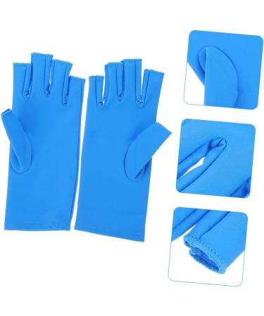 FRCOLOR 1 Pair Fingerless UV Gel Nail Lamp Nail Care Gloves Heavy Duty Protective Shield - Buy Online on GoSupps.com