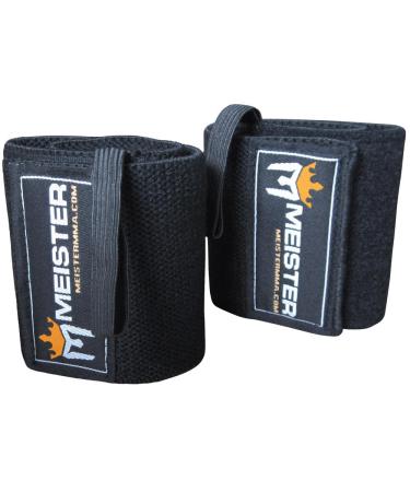 Meister wrist bandages with thumb loop elastic black