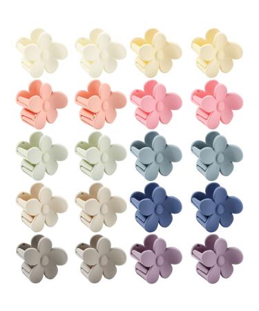 inSowni 20 Pack/10 Pairs Cute 4cm/1.6 Small Plastic Flower Hair Claws Clips Barrettes Clamps Nonslip Strong Hold Hair Accessories for Women Girls Teens Kids Thin Hair - Buy Online on GoSupps.com