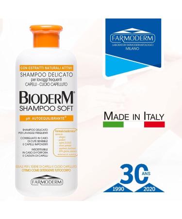 Bioderm Shampoo Soft - Sensitive Scalp Shampoo | Anti-Dandruff and Seborrheic Dermatitis Treatment | Frequent Use Moisturizing Shampoo | Paraben Free | 500ml - Buy Online on GoSupps.com