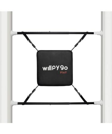 willpygo Doorway Punching Bag Kung Fu Portable Boxing Apartment Friendly Workouts Aerobic Exercise Stress Relief Sports Fitness 28"-36" Size Black