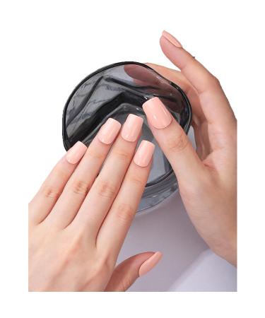 Buy Peachy Pink Gel Nail Strips | 22 Long-Lasting Self-Curing Nail Wraps | Easy Application with Prep Pads & Tools - Buy Online on GoSupps.com
