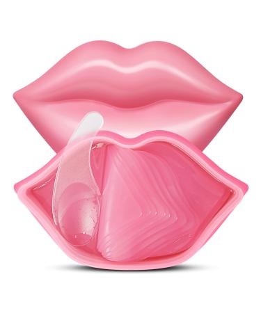 20pcs Moisturizing Lip Mask Sleep Mask Reduces Lip Lines Restores Moisture Nourishes Lip Skin Plumping Lips Mask (Pink)