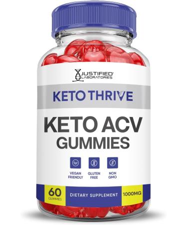 Justified Laboratories (3 Pack Keto Thrive Keto ACV Apple Cider Vinegar Formulated with Pomegranate Beet Juice Powder B12 Vegan Non GMO 180 Gummies 60 Count (Pack of 3) - Buy Online on GoSupps.com