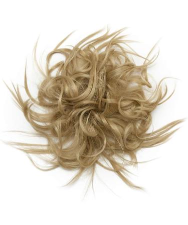 Fashion Tousled Hair Extensions Hairpiece Scrunchie Straight Elastic updo Scrunchy BUN Brown Blonde Instant Ponytail wig Hairdo Ash Blonde - Buy Online on GoSupps.com