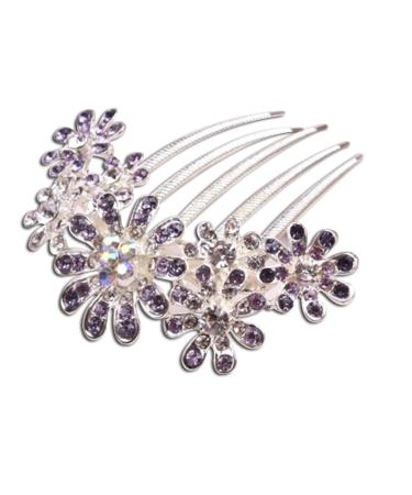 DOITOOL Tiara Hair Accessories Bridal Hair Comb Flower Hair Comb Wedding Women Hair Comb Women Hair Clip Hair up Hairpin Headgear Rhinestones