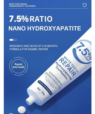 7.5% Hydroxyapatite Toothpaste 2 Pack Nano Hydroxyapatite Toothpaste Protects Enamel and Strengthens Teeth Cleans and Cares for Oral Health Promotes Freshens Breath 8.46oz - Buy Online on GoSupps.com