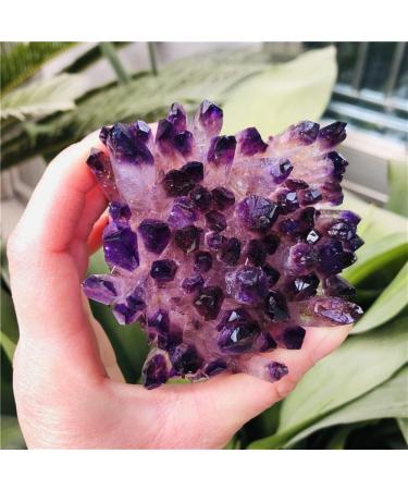 Natural Quartz Crystal 1pc Green Ghost Phantom Quartz Crystal Cluster Violet Rock Stones and Crystals Specimen Synthetic Quartz Home Office Decor ningxiao (Color : Purple Size : 300-350g) 300-350g Purple - Buy Online on GoSupps.com