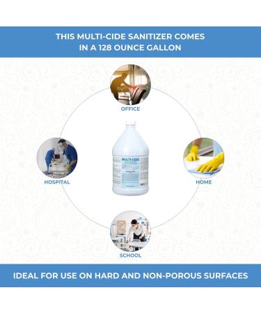 ForPro Professional Multi-Cide Hospital Grade Sanitizer & Disinfectant - 1 Gallon Refill (128 oz) | Bactericidal Fungicidal & Virucidal Cleaner - International Shipping Available - Buy Online on GoSupps.com