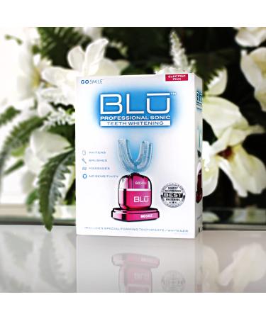 GO SMILE Sonic BLU Hands-Free Teeth Whitening Kit with Gum Massager - Cordless Charger & Toothpaste - No Sensitivity - Pink - Buy Online on GoSupps.com